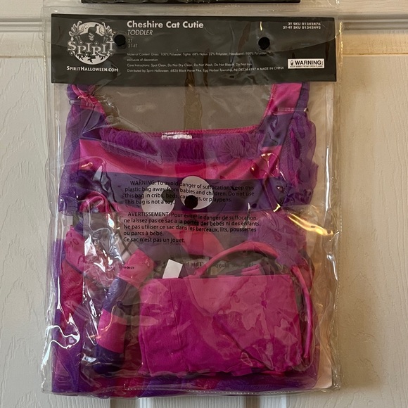 Spirit Cheshire Cat Cutie Costume - Pink and Purple-NEW - Picture 2 of 3